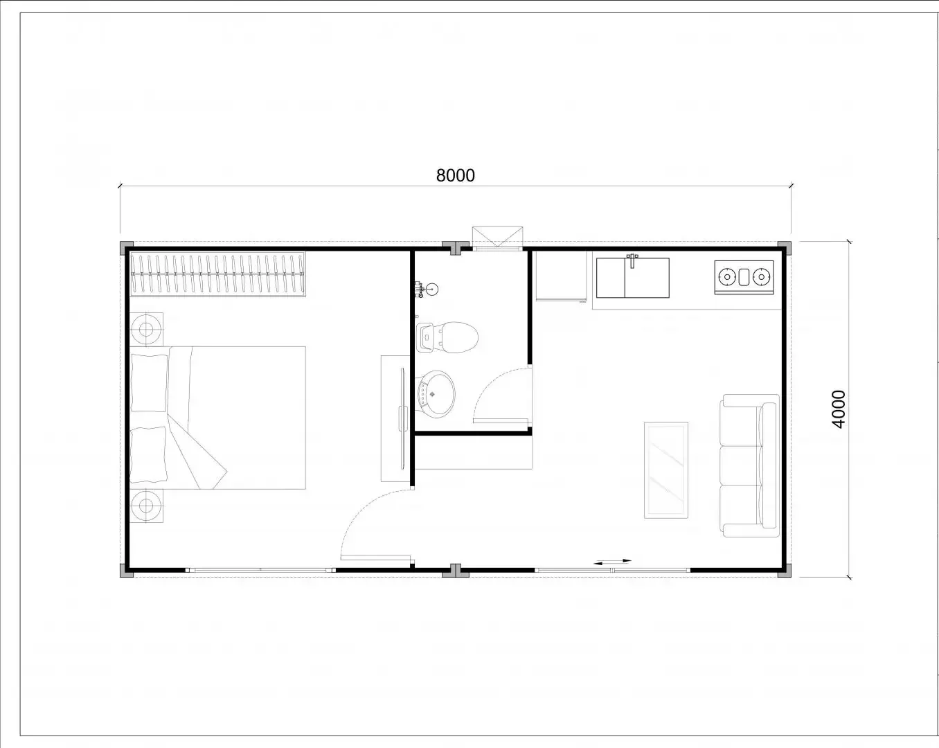 Phuoc Thinh Au modular home technical floor plan for bank loan approval