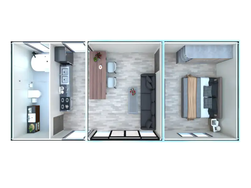 The spacious 1-Bedroom inside our Relocatable Home - Phuoc Thinh Au.