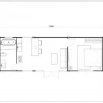 1 Bedroom Relocatable Home Floor Plan Layout 48sqm